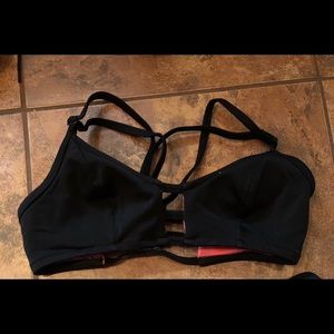 plain black bathing suit top Pink